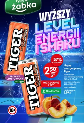 Napój energetyczny Tiger różne rodzaje promocja w Żabka