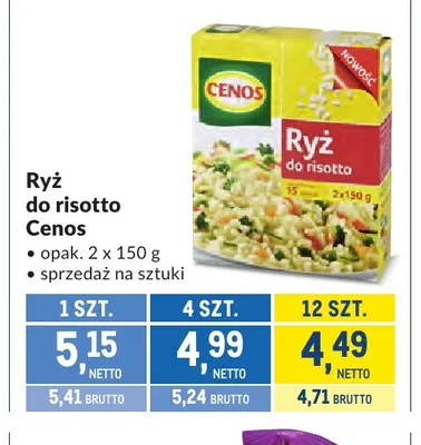 Ryż do risotto Cenos 2-pak promocja w Makro