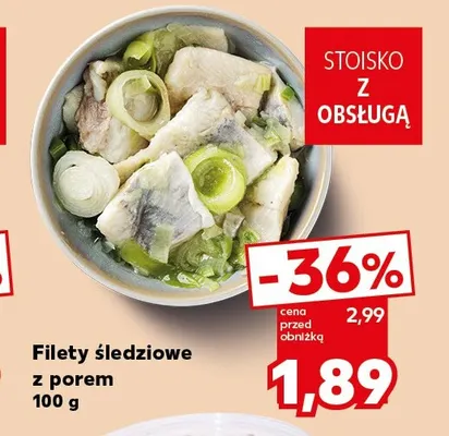 Filety śledziowe z porem promocja w Kaufland