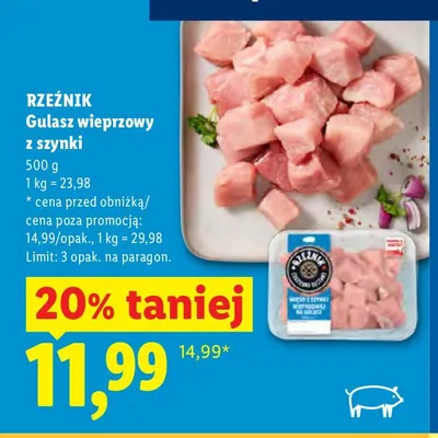 Gulasz wieprzowy z szynki Rzeźnik promocja w Lidl