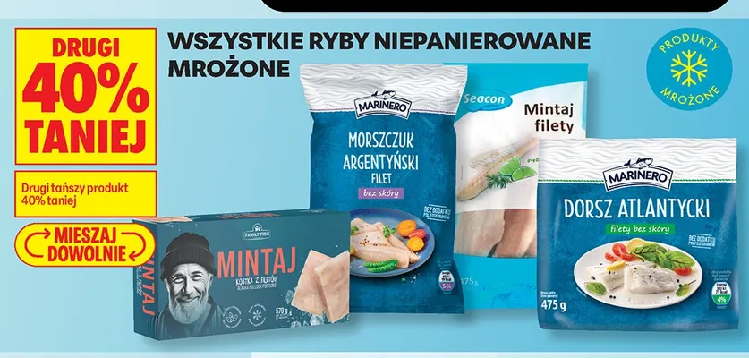 Ryby niepanierowane mrożone promocja w Biedronka