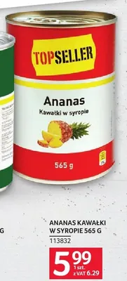 Ananas kawałki w syropie Topseller promocja w Selgros