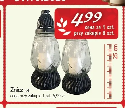Znicz 25 cm promocja w CEZAR Delikatesy