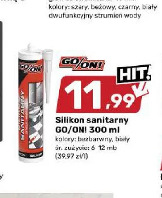 Silikon sanitarny GO/ON! promocja w Bricomarche