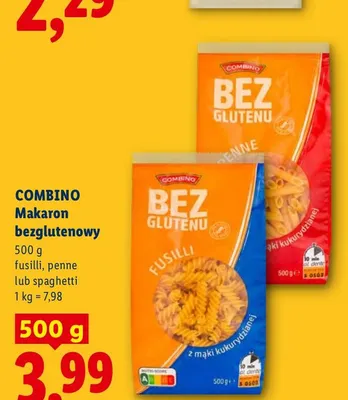 Makaron bezglutenowy penne Combino promocja w Lidl