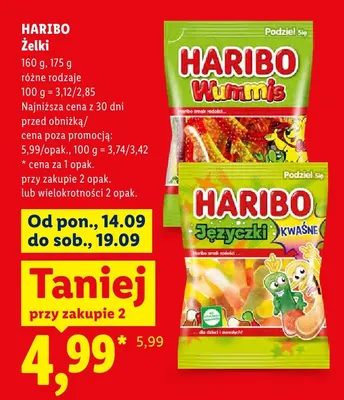 Żelki Haribo Wummis promocja w Lidl