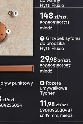 Rozeta umywalkowa Tycner promocja w Castorama