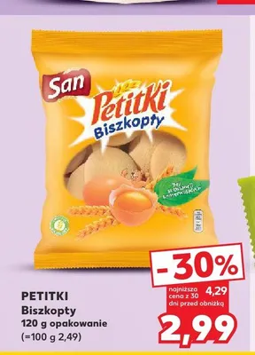Biszkopty Petitki San promocja w Kaufland