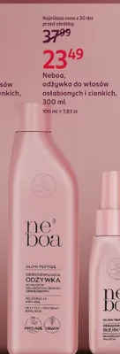 Odżywka do włosów osłabionych i cienkich Neboa Glow Peptide promocja w Rossmann
