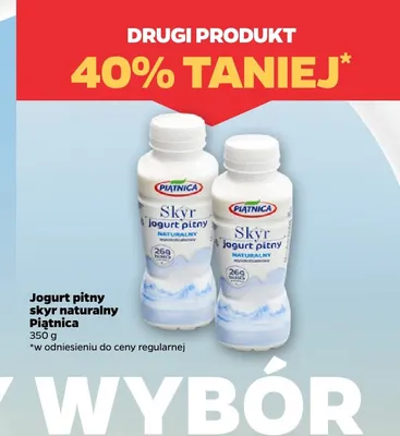 Jogurt pitny skyr naturalny Piątnica promocja w Netto