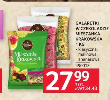 Galaretki w czekoladzie Mieszanka Krakowska Wawel promocja w Selgros