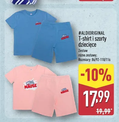 T-shirt i szorty dziecięce ALDIoriginal promocja w Aldi