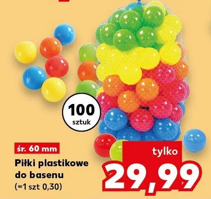 Piłki plastikowe do basenu śr. 60mm Kaufland promocja w Kaufland
