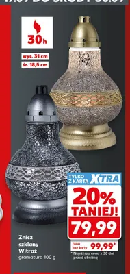 Znicz szklany Witraż promocja w Kaufland