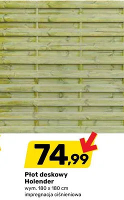 Płot deskowy Holender promocja w Bricomarche