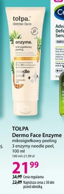 Peeling do twarzy Tołpa Dermo Face Enzyme mikrogiełkowy peeling 3 enzymy needle peel promocja w Hebe