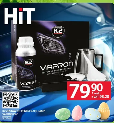 Zestaw do regeneracji lamp K2 Vapron Pro promocja w Selgros