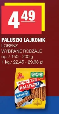 Paluszki Lajkonik promocja w SPAR