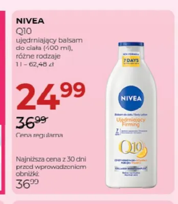 Balsam do ciała ujędrniający Nivea Q10 promocja w Drogerie Jawa