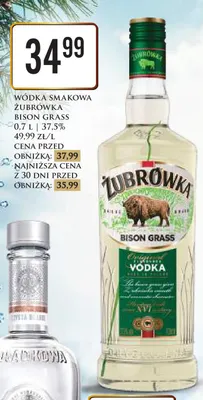Wódka smakowa Żubrówka Bison Grass promocja w Dino