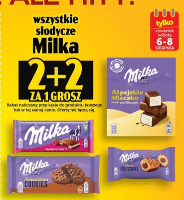 Czekolada Raspberry Creme Milka promocja w TOPAZ