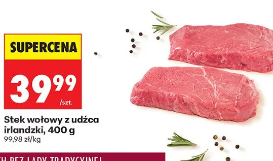 Stek wołowy z udźca irlandzki promocja w Biedronka