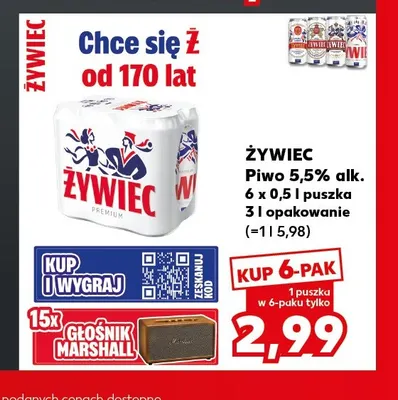Piwo Żywiec Premium 6-pak promocja w Kaufland
