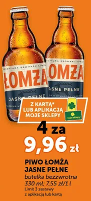 Piwo jasne pełne butelka bezzwrotna promocja w Groszek