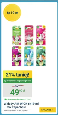 Wkłady do odświeżacza powietrza Air Wick 6-pak 19 ml promocja w ERLI