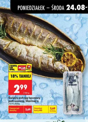 Pstrąg tęczowy patroszony Marinero promocja w Biedronka