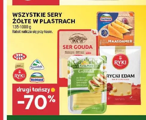 Sery żółte w plastrach promocja w Stokrotka