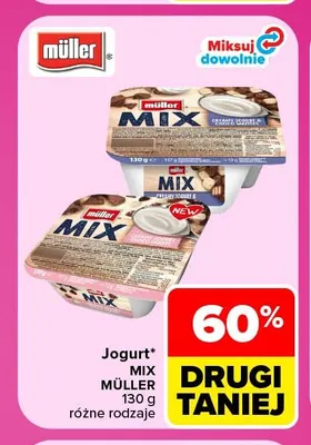 Jogurt Mix Müller promocja w Carrefour Market