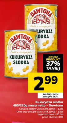 Kukurydza słodka Dawtona promocja w Hitpol