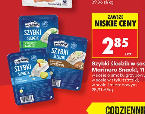 Szybki śledzik w sosie śmietanowym Marinero Snack! promocja w Biedronka