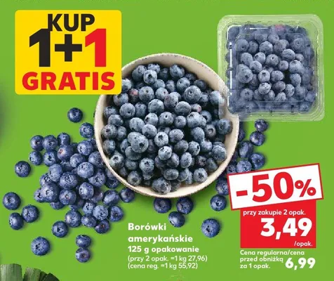Borówki amerykańskie opakowanie promocja w Kaufland