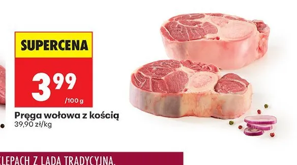 Pręga wołowa z kością promocja w Biedronka
