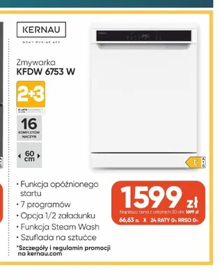 Zmywarka Kernau Kfdw 6753W promocja w Max Elektro