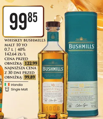 Whiskey Bushmills Malt 10 YO promocja w Dino
