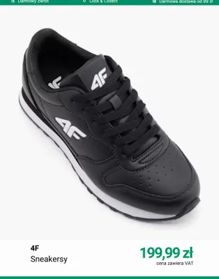 Sneakersy 4F promocja w Deichmann
