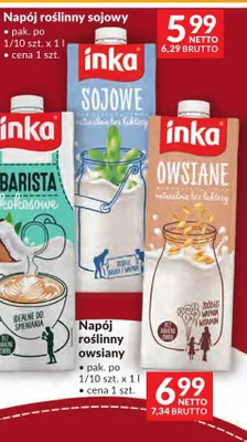 Napój roślinny sojowy Inka promocja w Makro