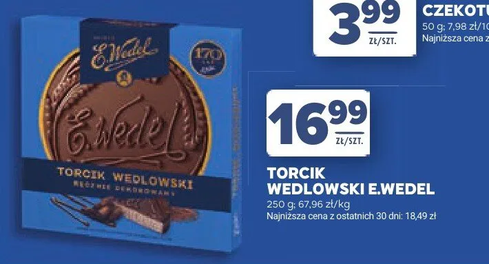 Torcik Wedlowski E.Wedel promocja w Stokrotka