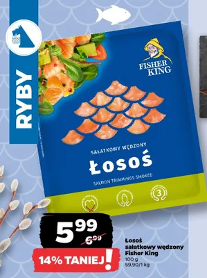 Łosoś sałatkowy wędzony promocja w Netto