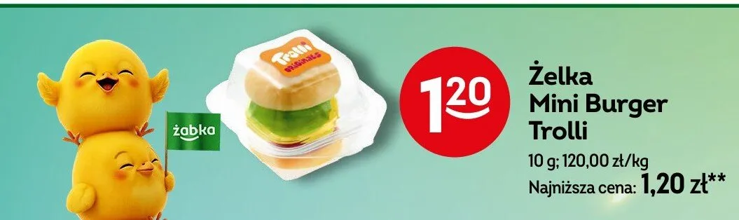 Żelka Mini Burger Trolli promocja w Żabka