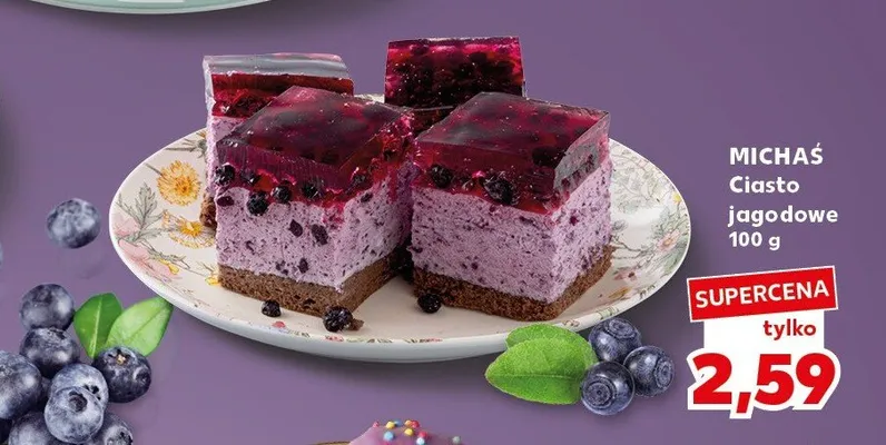 Ciasto jagodowe Michaś promocja w Kaufland