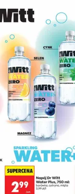 Napój Dr Witt Water Plus borówka promocja w Biedronka