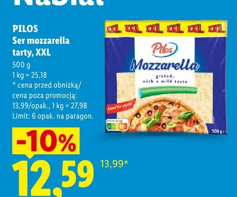 Ser mozzarella tarty Pilos XXL promocja w Lidl