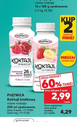 Koktajl białkowy Piątnica truskawkowy promocja w Kaufland