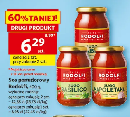 Sos pomidorowy Rodolfi promocja w Auchan