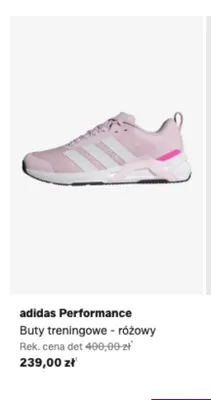 Buty treningowe adidas Performance różowe promocja w Lounge by Zalando