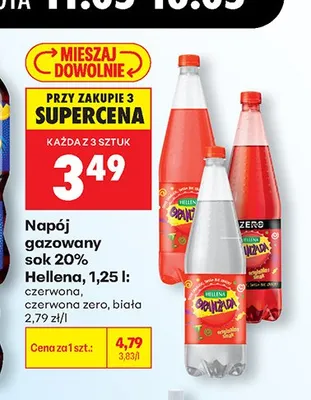 Napój gazowany sok 20% Hellena promocja w Biedronka
